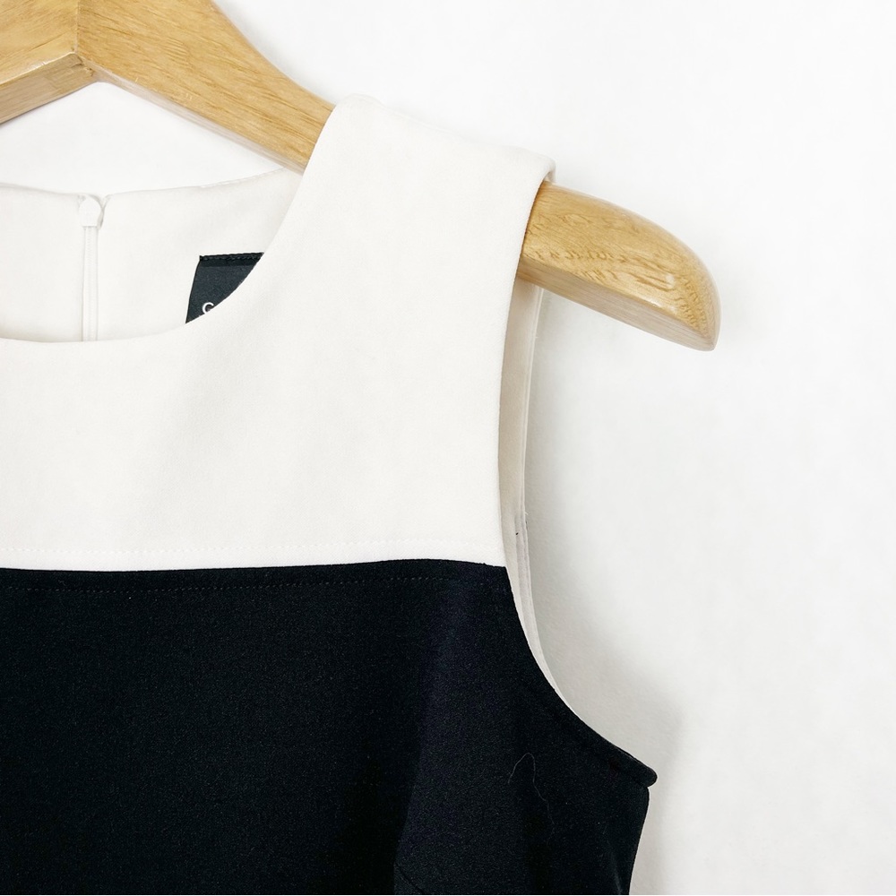 Vintage Cartise 🇨🇦 Black and White Classic Sleeveless Mini Dress Size 6 - Picture 7 of 10